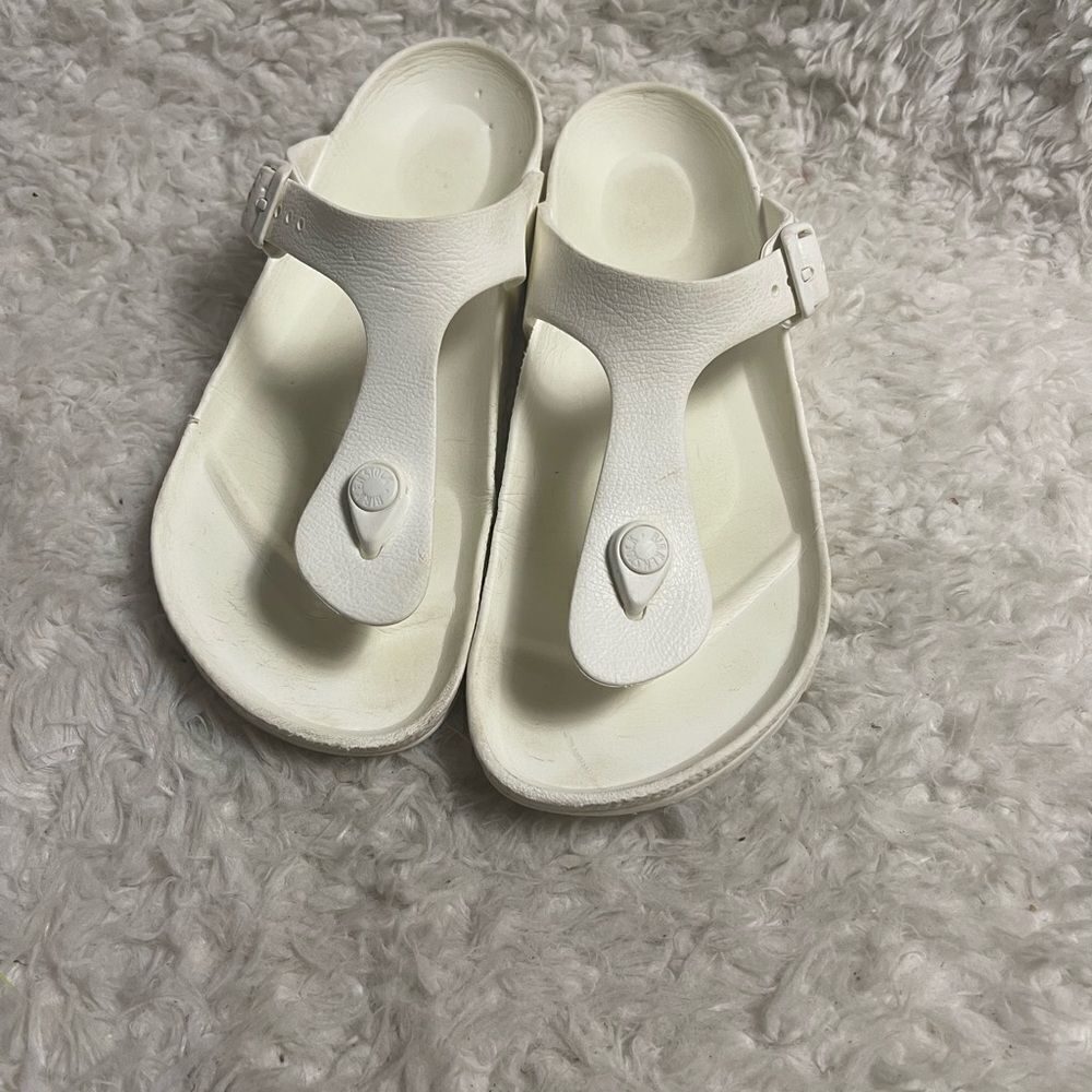 BIRKENSTOCK GIZEH EVA WHITE slides Sandals Size 38 L7